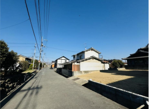 福山市水呑町、土地の前面道路を含む現地写真画像です