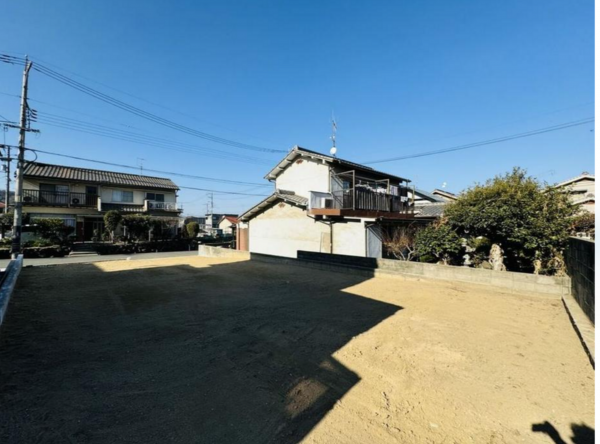 福山市水呑町、土地の前面道路を含む現地写真画像です
