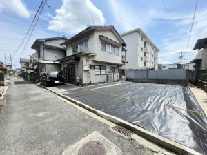 福山市草戸町、土地の前面道路を含む現地写真画像です