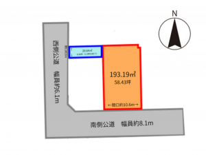 福山市伊勢丘、土地の間取り画像です