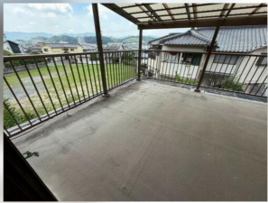 福山市新市町大字戸手、中古一戸建てのバルコニー画像です