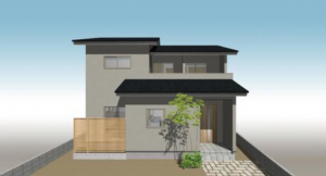 福山市駅家町大字倉光、新築一戸建ての完成予想図（外観）画像です
