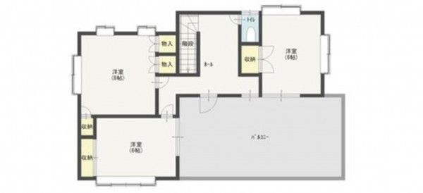 福山市西新涯町、中古一戸建ての間取り画像です