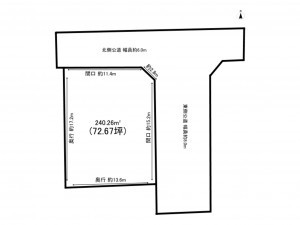 福山市三吉町南、土地の間取り画像です