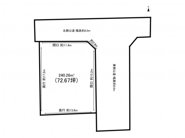 福山市三吉町南、土地の間取り画像です