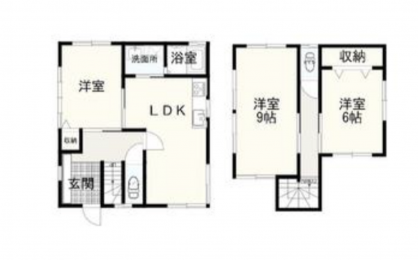 福山市坪生町、中古一戸建ての間取り画像です