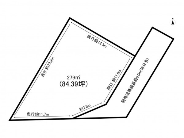 福山市、土地の間取り画像です
