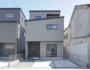 福山市御船町、新築一戸建ての外観画像です