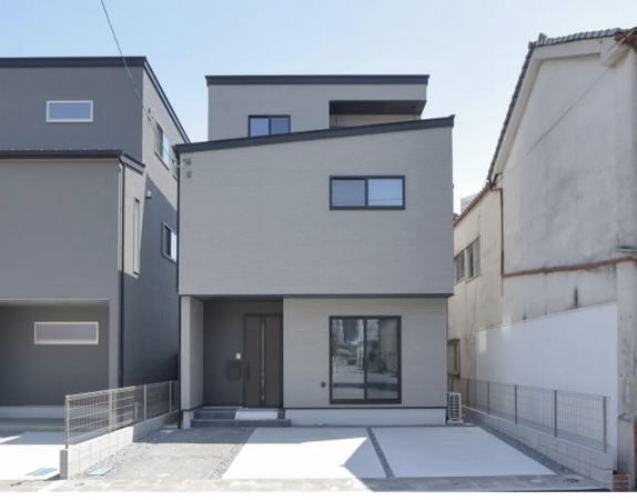福山市御船町、新築一戸建ての外観画像です
