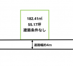 福山市水呑町、土地の間取り画像です
