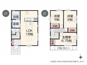 福山市、土地の建築プラン例画像です