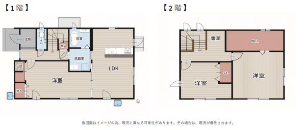 福山市加茂町字中野、中古一戸建ての間取り画像です