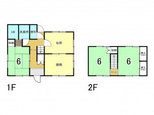 福山市駅家町大字万能倉、中古一戸建ての間取り画像です