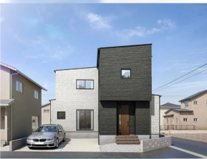 福山市川口町、新築一戸建ての完成予想図（外観）画像です