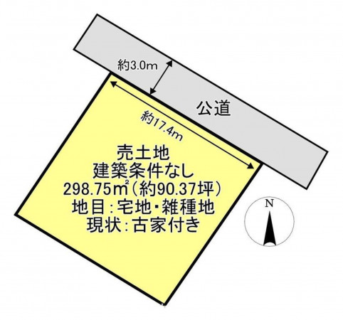 府中市高木町、土地の間取り画像です