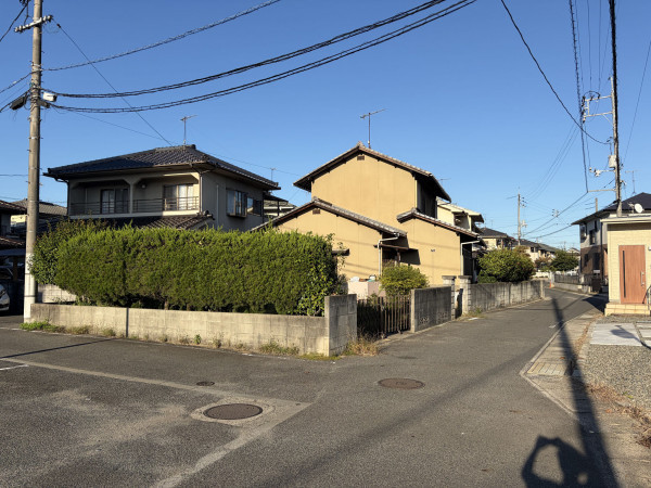 福山市神辺町字道上、土地の前面道路を含む現地写真画像です