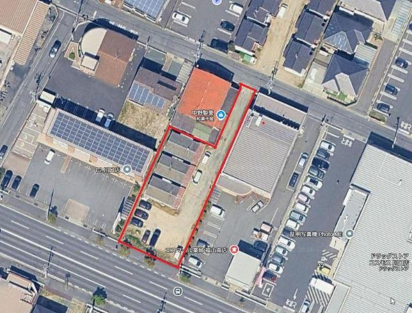福山市川口町、土地の地図画像です