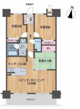 福山市今町、マンションの間取り画像です