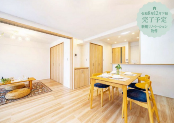 福山市西町、マンションの居間画像です