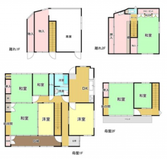 倉敷市藤戸町藤戸、中古一戸建ての間取り画像です