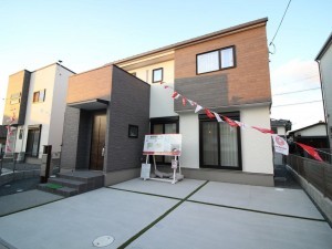 倉敷市中島、新築一戸建ての外観画像です