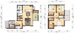 倉敷市堀南、中古一戸建ての間取り画像です