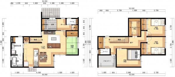 倉敷市堀南、中古一戸建ての間取り画像です