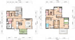 倉敷市堀南、中古一戸建ての間取り画像です