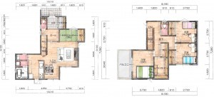 倉敷市堀南、中古一戸建ての間取り画像です