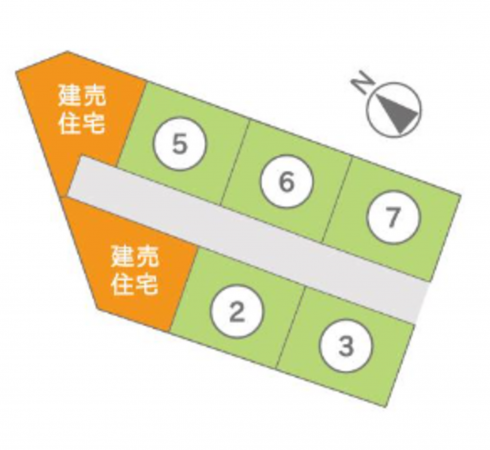 倉敷市福田町古新田、土地の間取り画像です