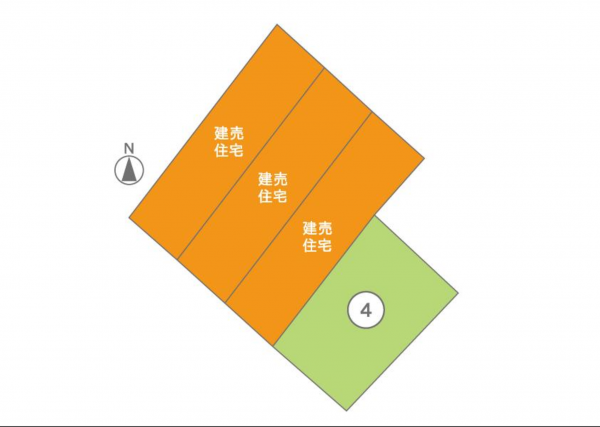 倉敷市笹沖、土地の間取り画像です