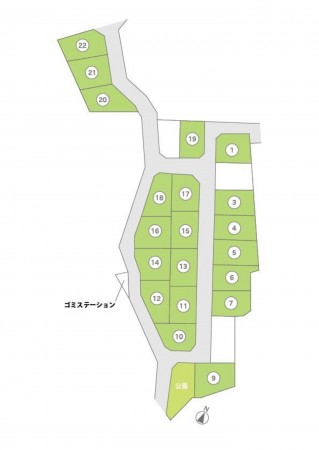 倉敷市児島下の町、土地の間取り画像です