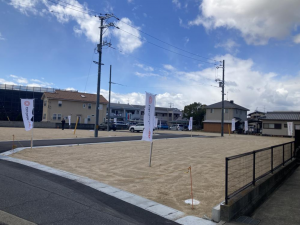 倉敷市八王寺町、土地の前面道路を含む現地写真画像です