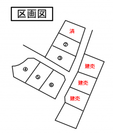 倉敷市片島町、土地の間取り画像です