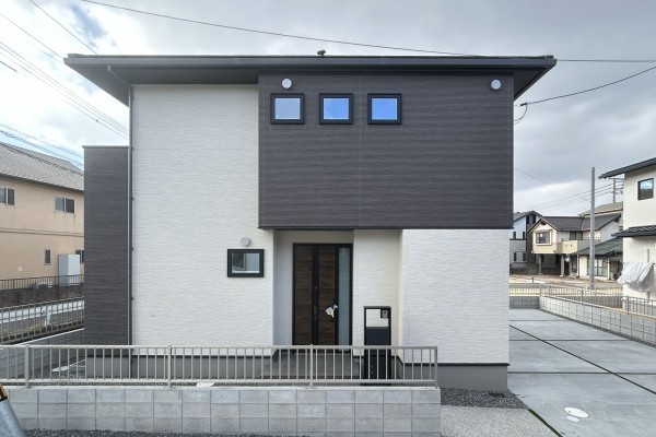 倉敷市笹沖、新築一戸建ての外観画像です