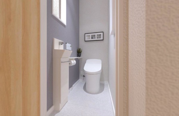 倉敷市連島町鶴新田、新築一戸建てのトイレ画像です