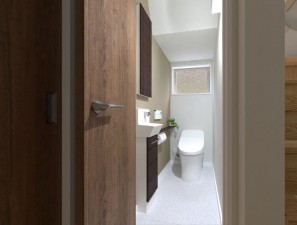 倉敷市八王寺町、新築一戸建てのトイレ画像です