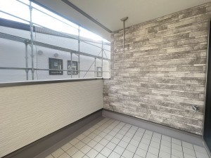 倉敷市西中新田、新築一戸建てのバルコニー画像です