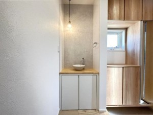 倉敷市八王寺町、新築一戸建ての洗面画像です