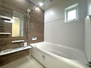 倉敷市中畝、新築一戸建ての風呂画像です