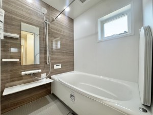 倉敷市中畝、新築一戸建ての風呂画像です
