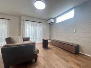 倉敷市片島町、新築一戸建ての居間画像です