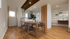 倉敷市田ノ上、新築一戸建ての居間画像です