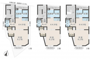 名古屋市守山区町南、収益物件/アパートの間取り画像です