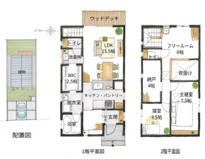 名古屋市守山区大字上志段味、中古一戸建ての間取り画像です