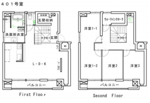 名古屋市守山区向台、収益物件/マンションの間取り画像です