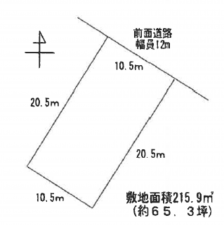 名古屋市守山区桜坂、土地の間取り画像です