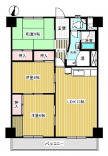 名古屋市守山区森孝東、マンションの間取り画像です