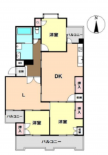 名古屋市守山区幸心、マンションの間取り画像です