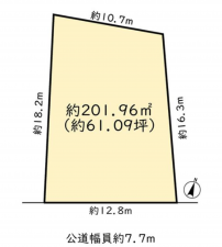 名古屋市守山区幸心、土地の間取り画像です